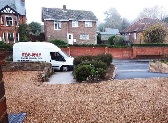 Gravel driveways by Ker-Way local Woodbridge builder.